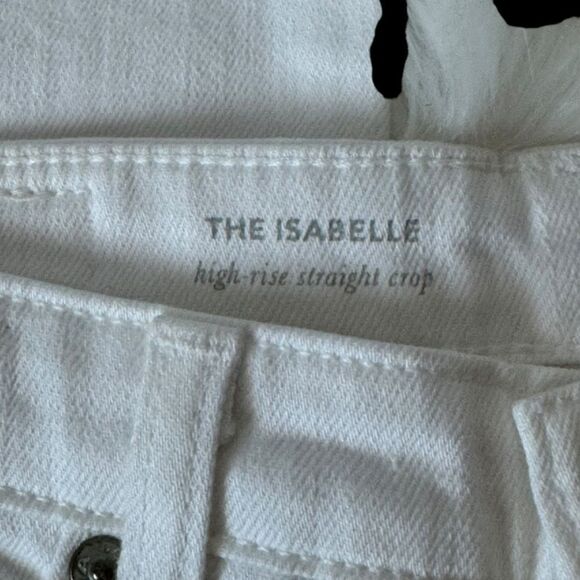 AG Adriano Goldschmied The Isabel White High Rise Straight Cropped Jeans Sz 25 - Picture 5 of 8